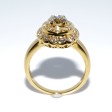 Bijoux anciens - Bague double entourage diamants