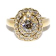 Bijoux anciens - Bague double entourage diamants