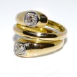 Bijoux anciens - Bague serpent or et diamants