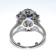 Bagues de fiançailles - Bague entourage en saphir et diamants