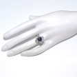 Bagues de fiançailles - Bague entourage en saphir et diamants