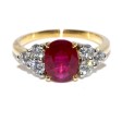 Bagues de fiançailles - Bague rubis birman et diamants