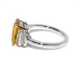 Bagues de fiançailles - Bague saphir jaune et diamants