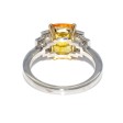 Bagues de fiançailles - Bague saphir jaune et diamants
