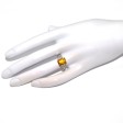 Bagues de fiançailles - Bague saphir jaune et diamants
