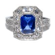 Bagues de fiançailles - Bague saphir et diamants