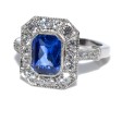 Bagues de fiançailles - Bague saphir et diamants