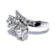 Bijoux anciens - Bague toi et moi diamants 
