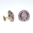 Bijoux anciens - Boucles d'oreilles art déco diamants