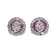 Bijoux anciens - Boucles d'oreilles art déco diamants
