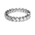 Bagues de fiançailles - Alliance diamants baguettes