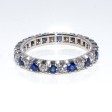 Bagues de fiançailles - Alliance américaine diamants et saphirs