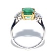 Bagues de fiançailles - Bague trilogie émeraude et diamants