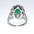 Bagues de fiançailles - Bague Pompadour émeraude et diamants