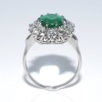 Bagues de fiançailles - Bague Pompadour émeraude et diamants