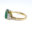 Bagues de fiançailles - Bague émeraude et diamants