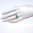 Bagues de fiançailles - Bague émeraude et diamants