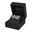 Bijoux anciens - Boucles d'oreilles calcédoine et diamants