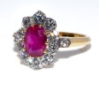 Bagues de fiançailles - Bague Pompadour rubis et diamants