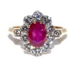 Bagues de fiançailles - Bague Pompadour rubis et diamants