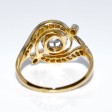 Bijoux anciens - Bague tourbillon diamants 