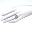 Bagues de fiançailles - Bague émeraude et diamants