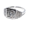 Bijoux anciens - Bague Art Déco diamants 