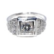 Bijoux anciens - Bague Art Déco diamants 