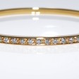 Bijoux Récents - Bracelet jonc en or et diamants