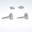 Bijoux anciens - Boucles d'oreilles (puces) diamants - 1,80 carats total