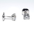 Bijoux anciens - Boucles d'oreilles (puces) diamants - 1,40 carats total