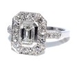 Bagues de fiançailles - Bague diamant taille émeraude 