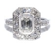 Bagues de fiançailles - Bague diamant taille émeraude 
