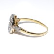 Bijoux anciens - Bague entourage diamants 