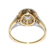 Bijoux anciens - Bague entourage diamants 