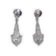 Bijoux anciens - Boucles d'oreilles art deco diamants