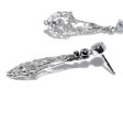 Bijoux anciens - Boucles d'oreilles art deco diamants