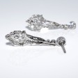 Bijoux anciens - Boucles d'oreilles art deco diamants