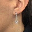 Bijoux anciens - Boucles d'oreilles art deco diamants