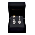Bijoux anciens - Boucles d'oreilles art deco diamants