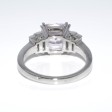 Bagues de fiançailles - Bague saphir rose et diamants baguettes