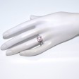Bagues de fiançailles - Bague saphir rose et diamants baguettes