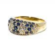 Bagues de fiançailles - Bague jonc diamants et saphirs