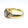 Bagues de fiançailles - Bague jonc diamants et saphirs