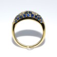 Bagues de fiançailles - Bague jonc diamants et saphirs