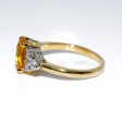 Bagues de fiançailles - Bague saphir jaune et diamants