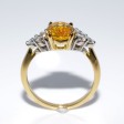 Bagues de fiançailles - Bague saphir jaune et diamants