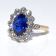 Bagues de fiançailles - Bague pompadour saphir et diamants