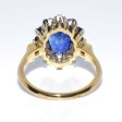 Bagues de fiançailles - Bague pompadour saphir et diamants