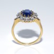Bagues de fiançailles - Bague pompadour saphir et diamants